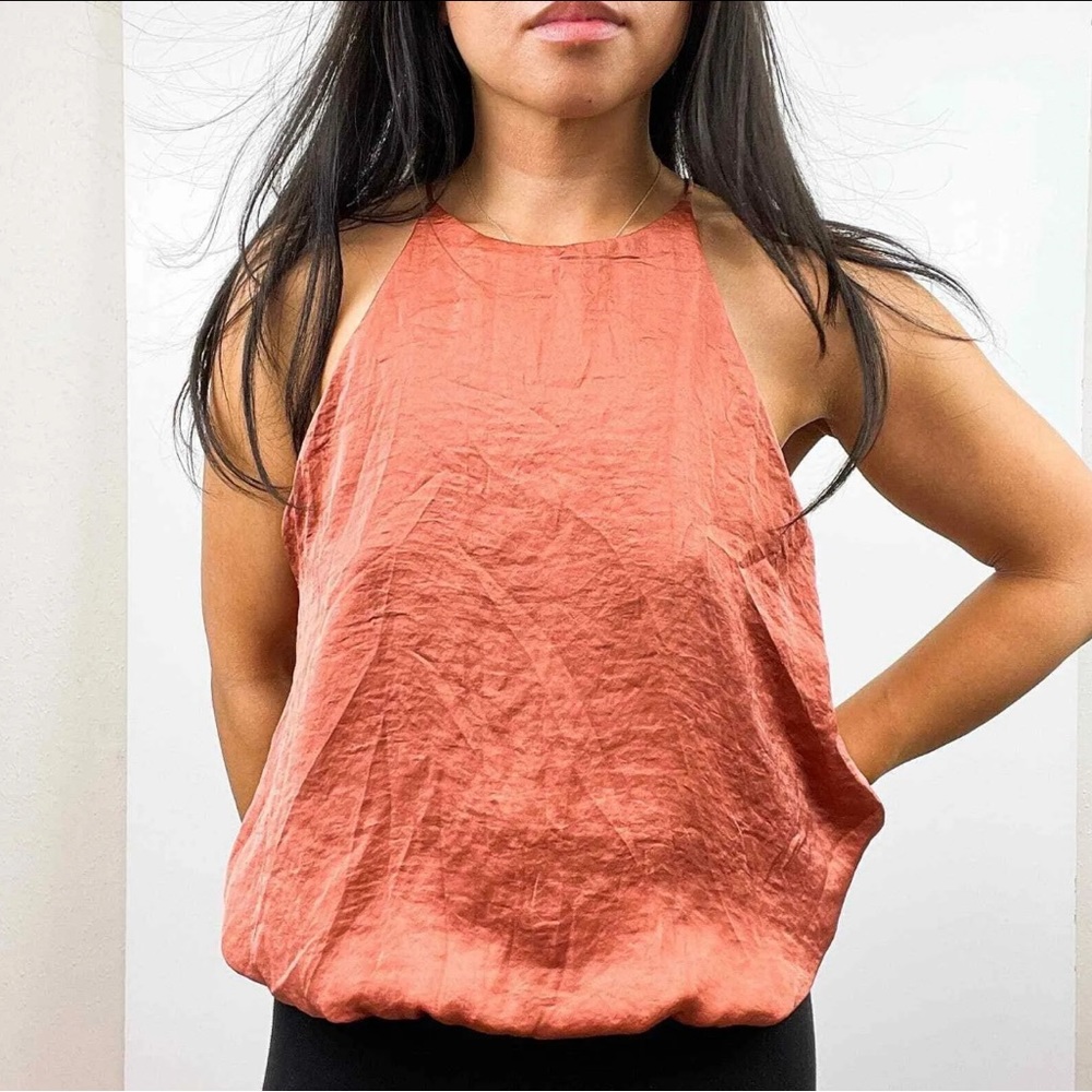 Zara Flowy Satin Tank Top Bodysuit - Size Large